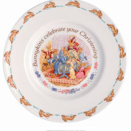Bunnykins Christening Plate